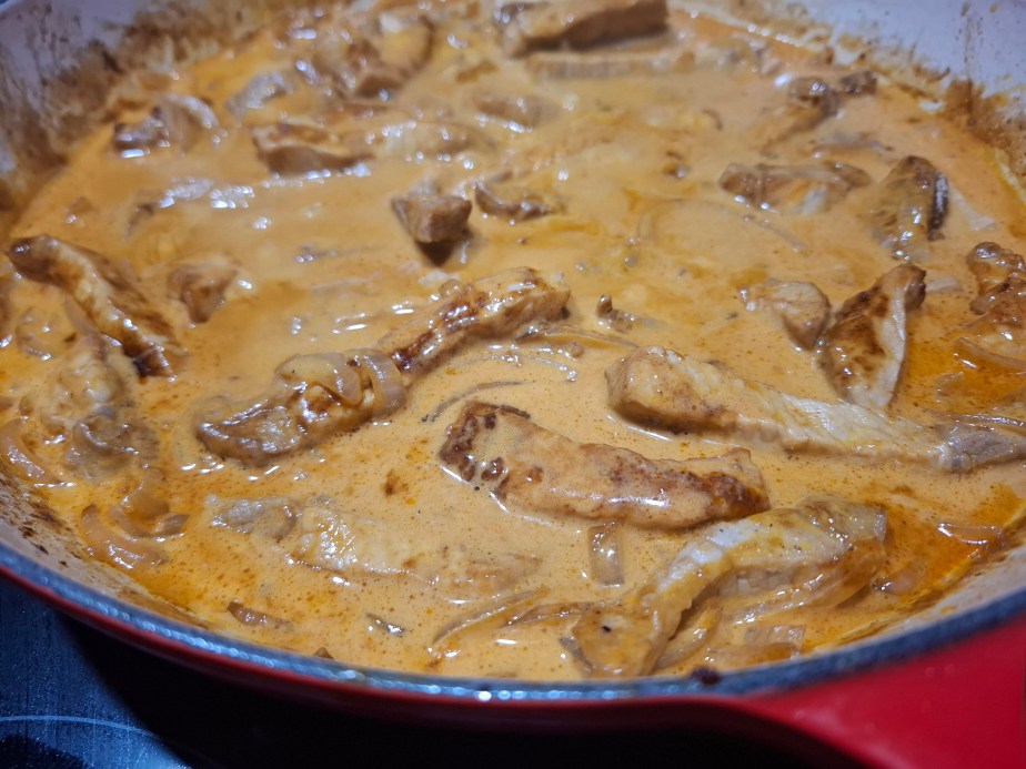 Geschnetzeltes mit Senfrahm